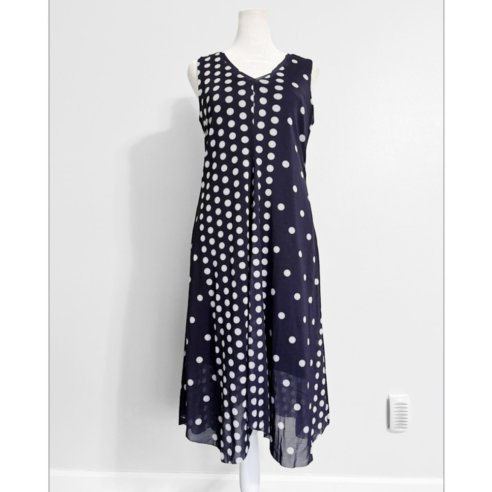 Tahari New! Sweet Polka Dot Midi Dress